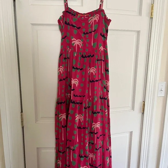 open lace back dress Oliphant, Sleeveless Smocked Maxi Dress-Malta Pink  Snapdragon Designs